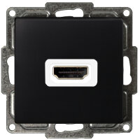 HDMI-Anschlussdose schwarz Eqona Unterputz